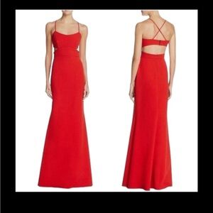 JILL JILL STUART Cutout Gown in Cardinal